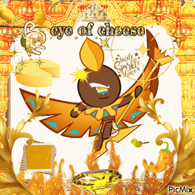Cookie With Text Eye Of Cheese GIF