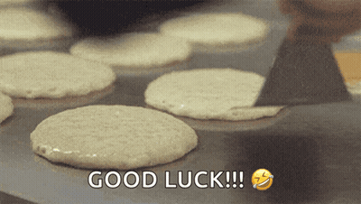 Cookies On A Tray Saying Good Luck GIF
