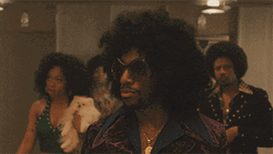 Cool Afro Haired Guy Slow Motion Walk GIF