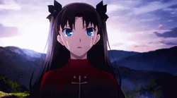 Cool Anime Rin Tohsaka Thumbs Up GIF