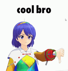 Cool Bro Chimata Tenkyuu Thumbs Up GIF