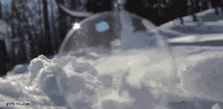 Cool Bubble Freezing Up  GIF