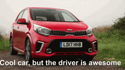 Cool Car Awesome Driver Kia Picanto GIF