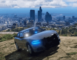 Cool Car Dodge Charger Up On The Hill GIF