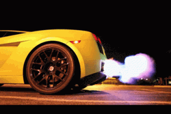 Cool Car Lamborghini Gallardo Flaming Tailpipe GIF