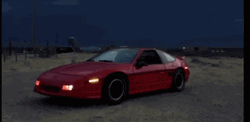 Cool Car Red Pontiac Fiero GIF