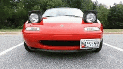 Cool Car Winking Headlights Mazda MX5 GIF