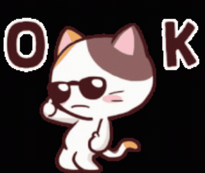 Cool Cartoon Cat Wearing Sunglasses GIF