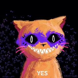 Cool Cat In Grey Shades Agree Animation GIF