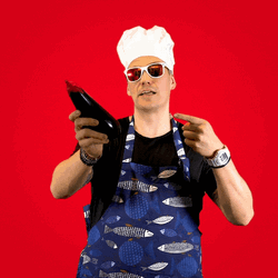 Cool Chef Eggplant Cooking GIF