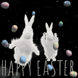 Cool Dancing Rabbits Good Morning Happy Easter GIF