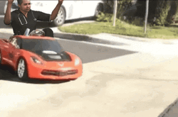 Cool Dude Drifting A Toy Car GIF