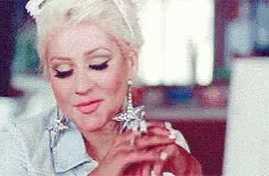 Cool Girl Clicking Computer Mouse  GIF