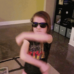 Cool Girl Dancing Black Shades GIF