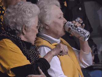 Cool Granny Getting Drunk GIF