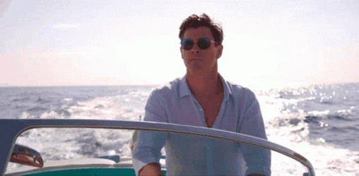 Cool Guy On Yacht Chris Hemsworth GIF