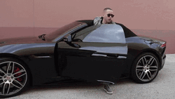 Cool Hot Car Black Jaguar F Type GIF