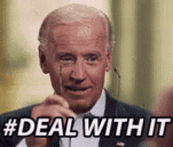 Cool Joe Biden Falling Hashtag Deal With It GIF