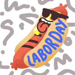 Cool Labor Day Hotdog