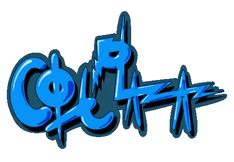 Cool Logo In Blue And Black Sticker