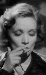 Cool Marlene Dietrich Serious Smoking