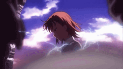 Cool Misaka Mikoto Unleashing Electricity Power GIF