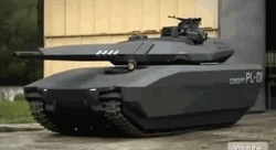 Cool Modern Tank In Matte Black GIF