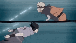 Cool Naruto And Sasuke Running GIF