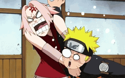 Cool Naruto Choking Moment With Sakura GIF