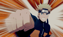 Cool Naruto Powerful Strike GIF