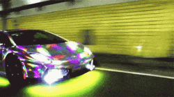 Cool Neon Car Lamborghini Aventador GIF