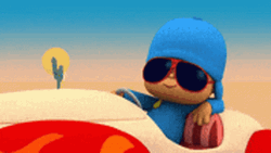 Cool Pocoyo Wearing Shades GIF