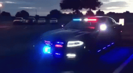 Cool Police Car Shinning Lights GIF