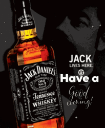 Cool Portrail Jack Daniel's Whiskey Bottle GIF