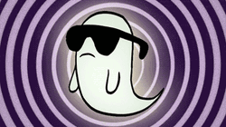 Cool Retro Ghost  GIF