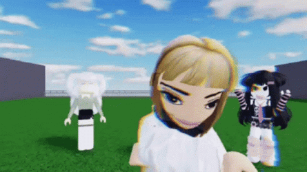 Cool Roblox Girl Friends Field Dancing GIF