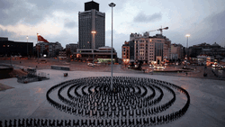 Cool Spiral Soldiers Formation  GIF