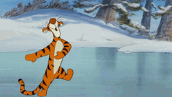 Cool Tigger Ice Skating  GIF