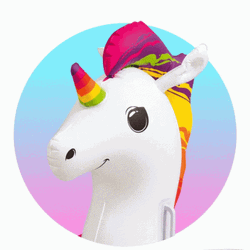 Cool Unicorn Hearts GIF