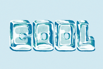 Cool Word Made Of Ice Cubes GIF