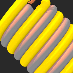 Cool Yellow Spiral Render  GIF