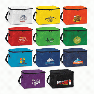 Cooler Bags With Different Logos Including Arctic Harvest GIF