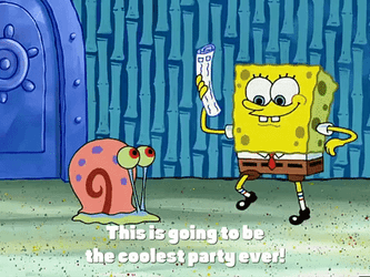 Coolest Party Ever SpongeBob SquarePants Gary GIF