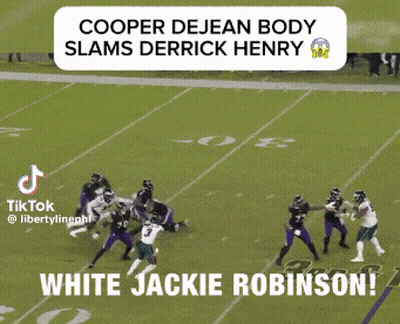 Cooper DeJean Body Slams Derrick Henry White Jackie Robinson