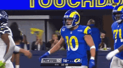 Cooper Kupp Handshake And Tapping On Head GIF