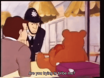 Cop Bear Are You Trying To Bribe Me GIF
