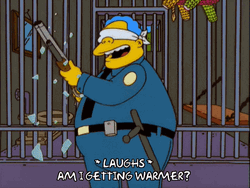 Cop Chief Wiggum Blindfolded GIF
