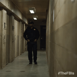 Cop Surveying The Prison GIF