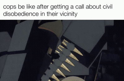 Cops After Getting Call About Civil Disobedience GIF