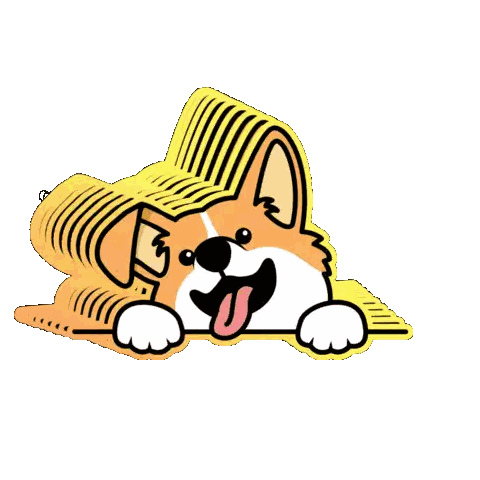 Corgi Dog With Tongue Out Sticker